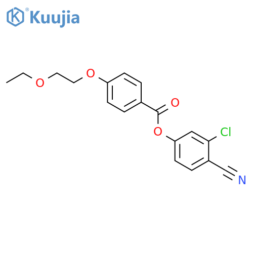 Benzoic acid, 4-(2-ethoxyethoxy)-, 3-chloro-4-cyanophenyl ester structure