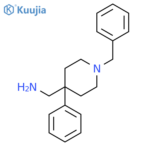 (1-Benzyl-4-phenylpiperidin-4-yl)methanamine structure