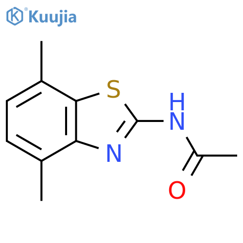 N-(4,7-dimethyl-1,3-benzothiazol-2-yl)acetamide structure
