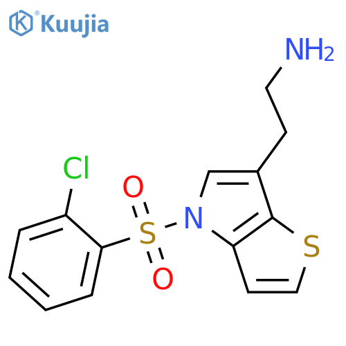 4H-Thieno[3,2-b]pyrrole-6-ethanamine, 4-[(2-chlorophenyl)sulfonyl]- structure