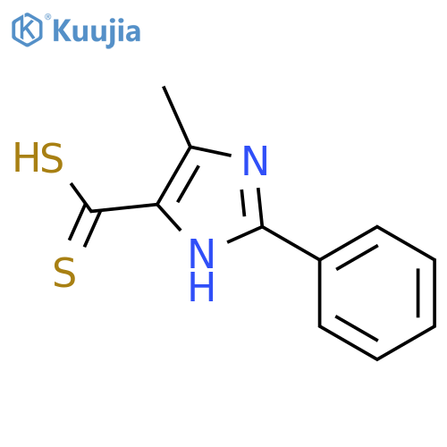 1H-Imidazole-5-carbodithioicacid, 4-methyl-2-phenyl- structure