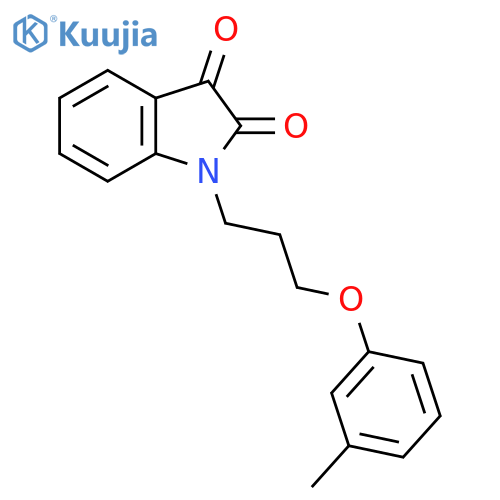 1-[3-(3-methylphenoxy)propyl]-2,3-dihydro-1H-indole-2,3-dione structure
