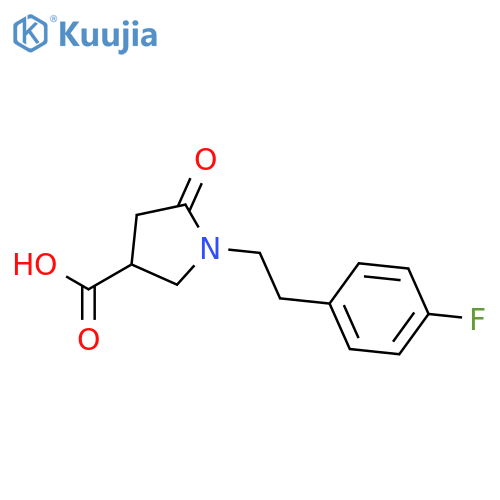 1-2-(4-Fluorophenyl)ethyl-5-oxopyrrolidine-3-carboxylic Acid structure