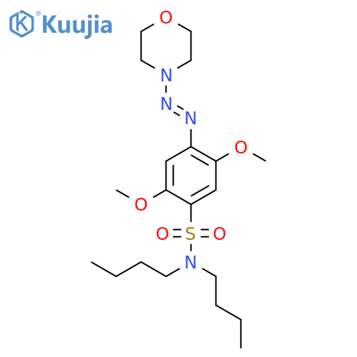 BENZENESULFONAMIDE, N,N-DIBUTYL-2,5-DIMETHOXY-4-(4-MORPHOLINYLAZO)- structure