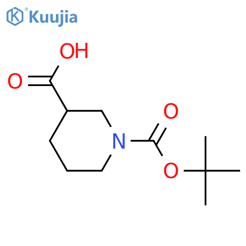 1-tert-butoxycarbonylpiperidine-3-carboxylic acid structure