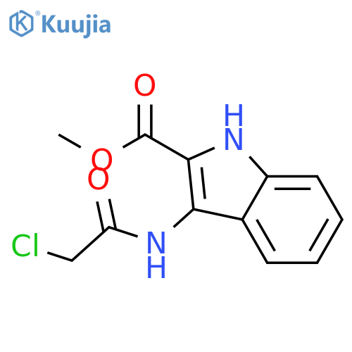 Methyl 3-(chloroacetyl)amino-1H-indole-2-carboxylate structure