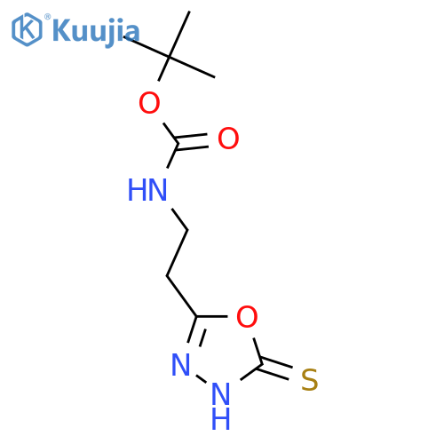 tert-Butyl 2-(5-mercapto-1,3,4-oxadiazol-2-yl)ethylcarbamate structure