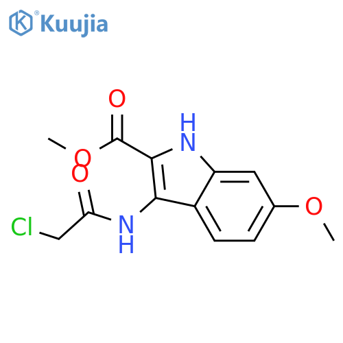 Methyl 3-(chloroacetyl)amino-6-methoxy-1H-indole-2-carboxylate structure