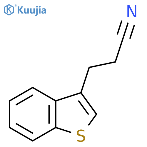 3-(1-benzothiophen-3-yl)propanenitrile structure