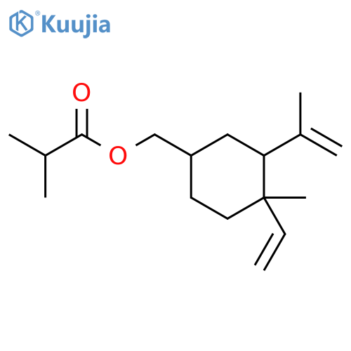 Cyclohexanemethanol,4-ethenyl-a,a,4-trimethyl-3-(1-methylethenyl)-, 1-acetate structure