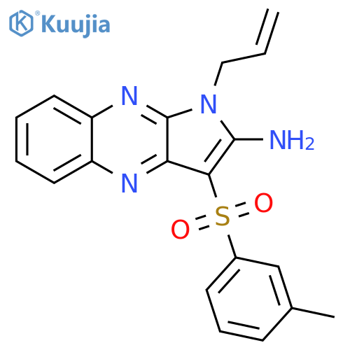 3-(3-methylbenzenesulfonyl)-1-(prop-2-en-1-yl)-1H-pyrrolo2,3-bquinoxalin-2-amine structure