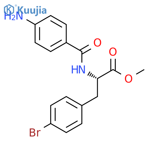 L-PHENYLALANINE, N-(4-AMINOBENZOYL)-4-BROMO-, METHYL ESTER structure