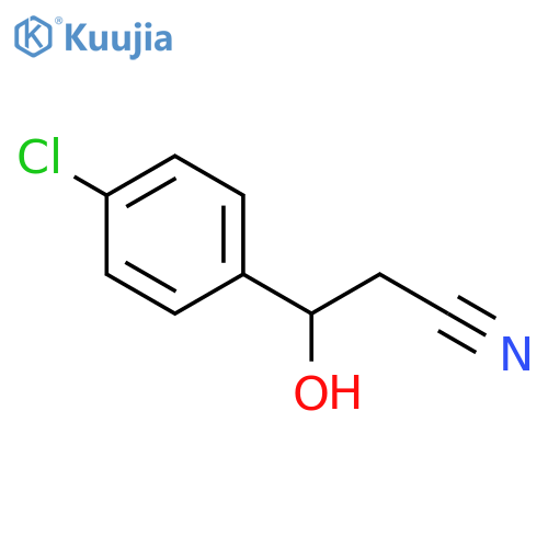 3-(4-chlorophenyl)-3-hydroxypropanenitrile structure