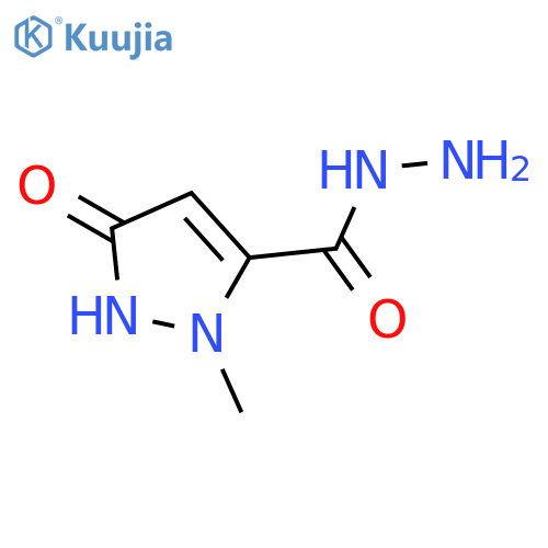 2-Methyl-5-oxo-2,5-dihydro-1H-pyrazole-3-carbohydrazide structure