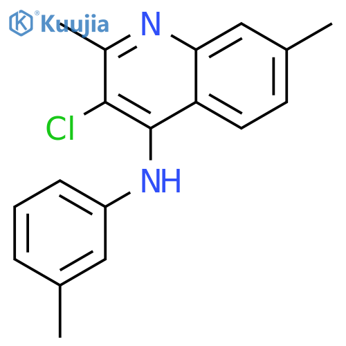 4-QUINOLINAMINE, 3-CHLORO-2,7-DIMETHYL-N-(3-METHYLPHENYL)- structure