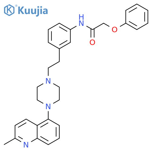 Acetamide,N-[3-[2-[4-(2-methyl-5-quinolinyl)-1-piperazinyl]ethyl]phenyl]-2-phenoxy- structure