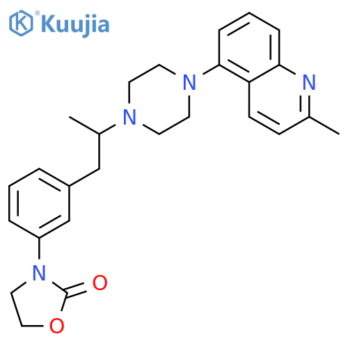 2-Oxazolidinone,3-[3-[2-[4-(2-methyl-5-quinolinyl)-1-piperazinyl]propyl]phenyl]- structure