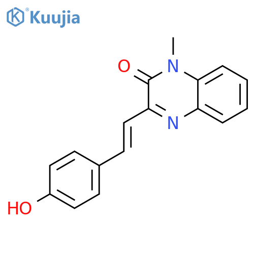 2(1H)-QUINOXALINONE, 3-[2-(4-HYDROXYPHENYL)ETHENYL]-1-METHYL- structure