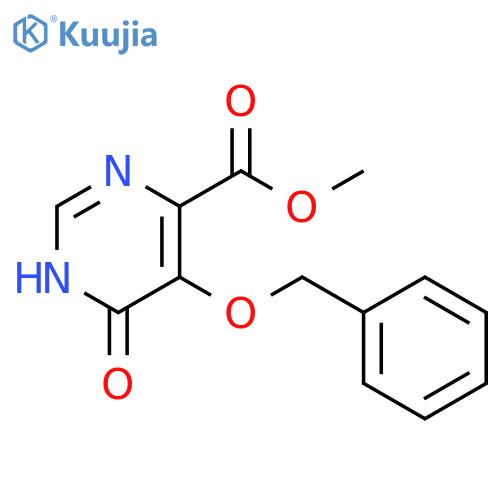 methyl 5-(benzyloxy)-6-oxo-1,6-dihydropyrimidine-4-carboxylate structure
