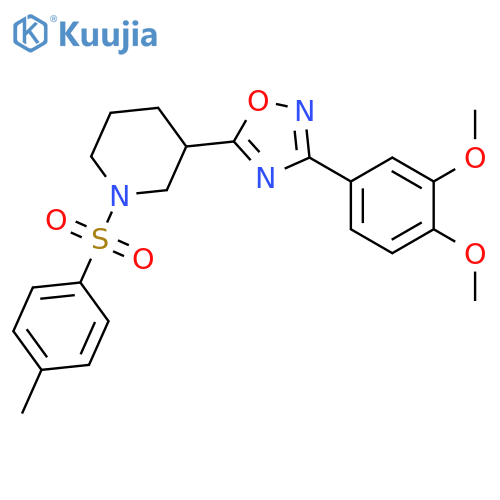3-3-(3,4-dimethoxyphenyl)-1,2,4-oxadiazol-5-yl-1-(4-methylbenzenesulfonyl)piperidine structure