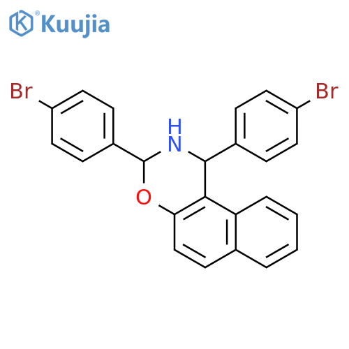 1H-NAPHTH[1,2-E][1,3]OXAZINE, 1,3-BIS(4-BROMOPHENYL)-2,3-DIHYDRO- structure