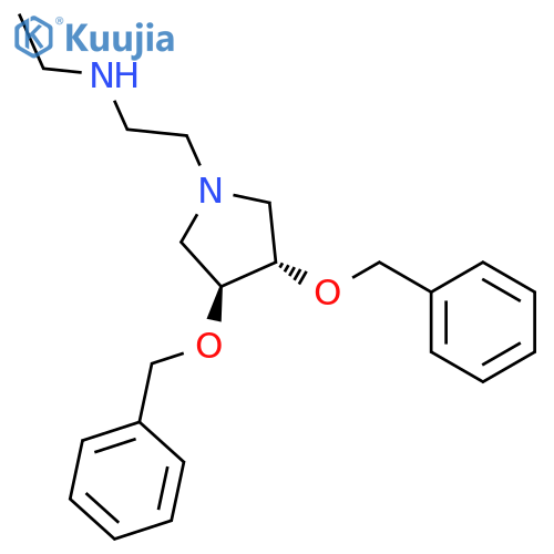 1-Pyrrolidineethanamine, N-ethyl-3,4-bis(phenylmethoxy)-, (3S,4S)- structure