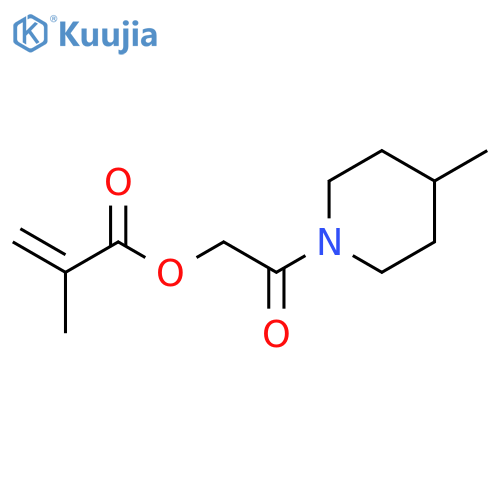 2-PROPENOIC ACID, 2-METHYL-, 2-(4-METHYL-1-PIPERIDINYL)-2-OXOETHYL ESTER structure