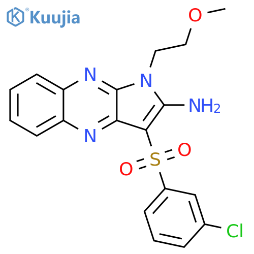 3-(3-chlorobenzenesulfonyl)-1-(2-methoxyethyl)-1H-pyrrolo2,3-bquinoxalin-2-amine structure
