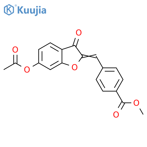 methyl 4-{(2Z)-6-(acetyloxy)-3-oxo-2,3-dihydro-1-benzofuran-2-ylidenemethyl}benzoate structure