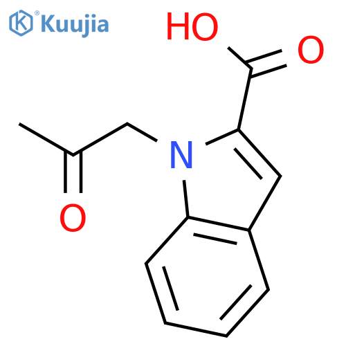 1-(2-oxopropyl)-1H-indole-2-carboxylic acid structure