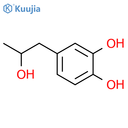 4-(2-hydroxypropyl)benzene-1,2-diol structure