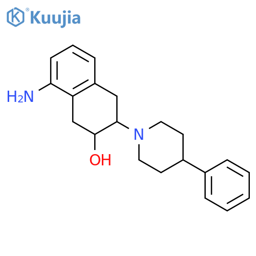 8-Amino-3-(4-phenylpiperidin-1-yl)-1,2,3,4-tetrahydronaphthalen-2-ol structure