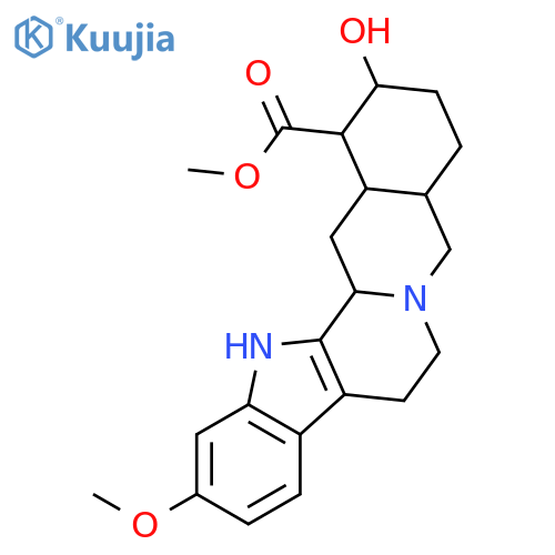 methyl (16beta,17beta,20alpha)-17-hydroxy-11-methoxyyohimban-16-carboxylate structure