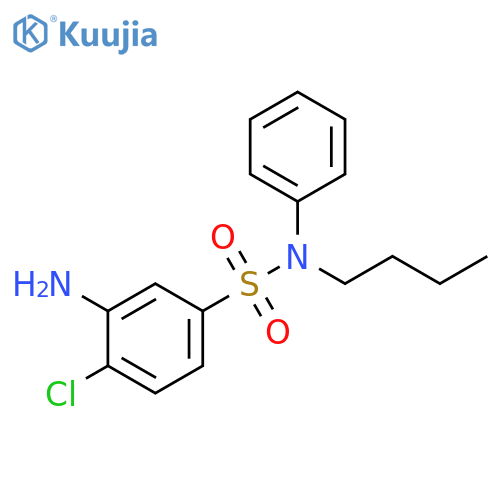 Benzenesulfonamide, 3-amino-N-butyl-4-chloro-N-phenyl- structure