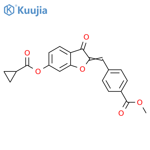 methyl 4-{(2Z)-6-(cyclopropanecarbonyloxy)-3-oxo-2,3-dihydro-1-benzofuran-2-ylidenemethyl}benzoate structure