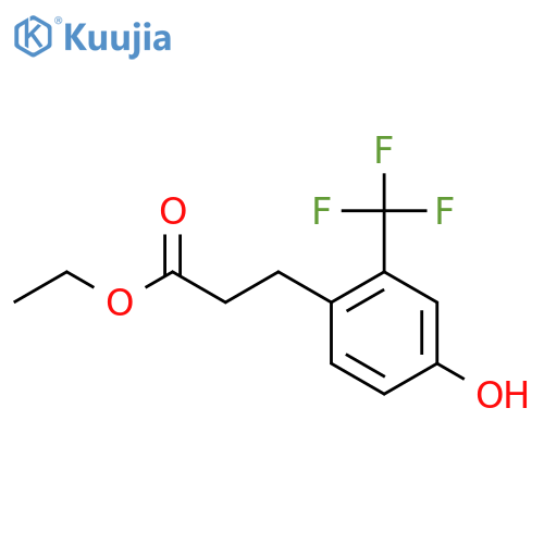 Ethyl 3-[4-hydroxy-2-(trifluoromethyl)phenyl]propanoate structure