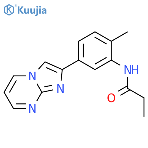 N-(5-{imidazo1,2-apyrimidin-2-yl}-2-methylphenyl)propanamide structure