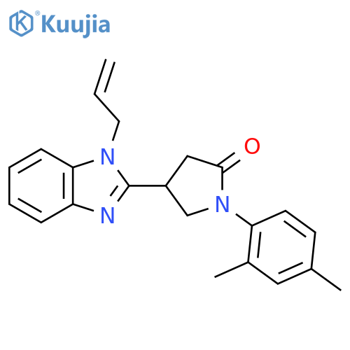 1-(2,4-dimethylphenyl)-4-1-(prop-2-en-1-yl)-1H-1,3-benzodiazol-2-ylpyrrolidin-2-one structure