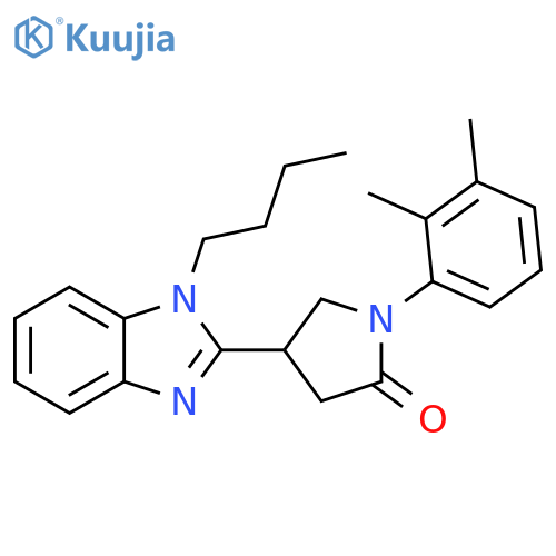 4-(1-butyl-1H-1,3-benzodiazol-2-yl)-1-(2,3-dimethylphenyl)pyrrolidin-2-one structure