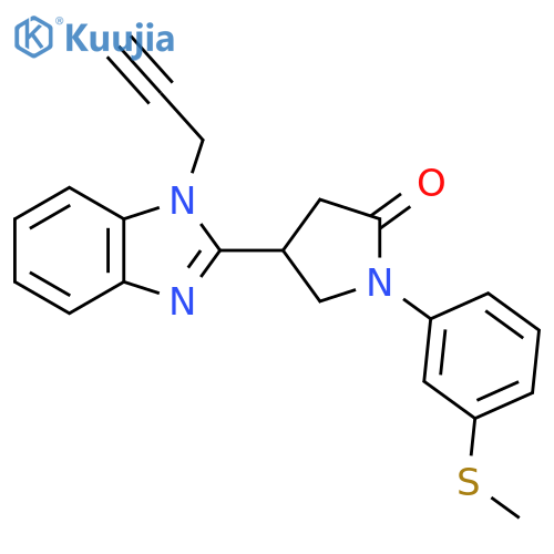1-3-(methylsulfanyl)phenyl-4-1-(prop-2-yn-1-yl)-1H-1,3-benzodiazol-2-ylpyrrolidin-2-one structure