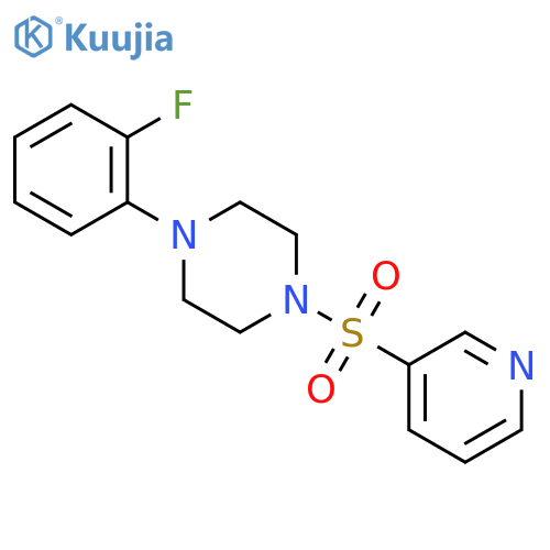 Piperazine, 1-(2-fluorophenyl)-4-(3-pyridinylsulfonyl)- structure