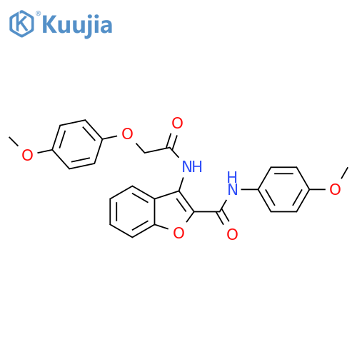 3-2-(4-methoxyphenoxy)acetamido-N-(4-methoxyphenyl)-1-benzofuran-2-carboxamide structure