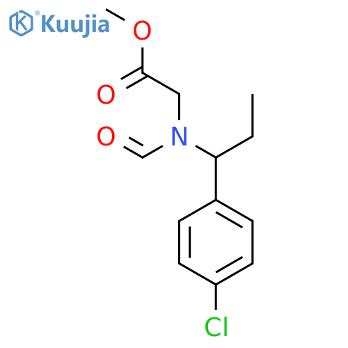 Glycine, N-[1-(4-chlorophenyl)propyl]-N-formyl-, methyl ester structure