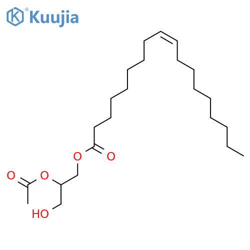 9-Octadecenoic acid(9Z)-, 2-(acetyloxy)-3-hydroxypropyl ester structure