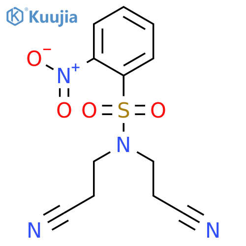 N,N-Bis-(2-cyano-ethyl)-2-nitro-benzenesulfonamide structure