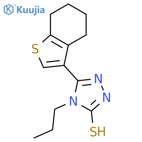4-Propyl-5-(4,5,6,7-tetrahydro-1-benzothien-3-yl)-4H-1,2,4-triazole-3-thiol structure