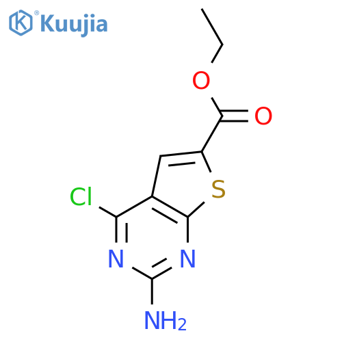 Ethyl 2-amino-4-chlorothieno[2,3-d]pyrimidine-6-carboxylate structure