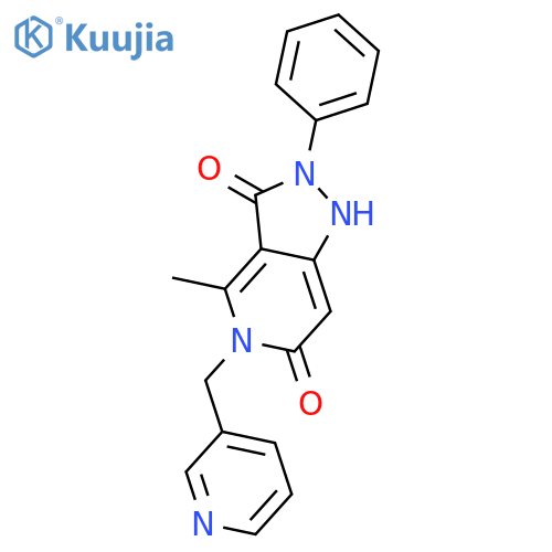 4-Methyl-2-phenyl-5-(pyridin-3-ylmethyl)-1H-pyrazolo4,3-cpyridine-3,6(2H,5H)-dione structure