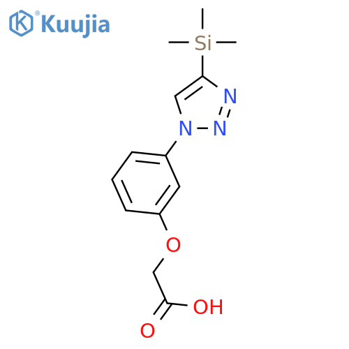 ACETIC ACID, [3-[4-(TRIMETHYLSILYL)-1H-1,2,3-TRIAZOL-1-YL]PHENOXY]- structure