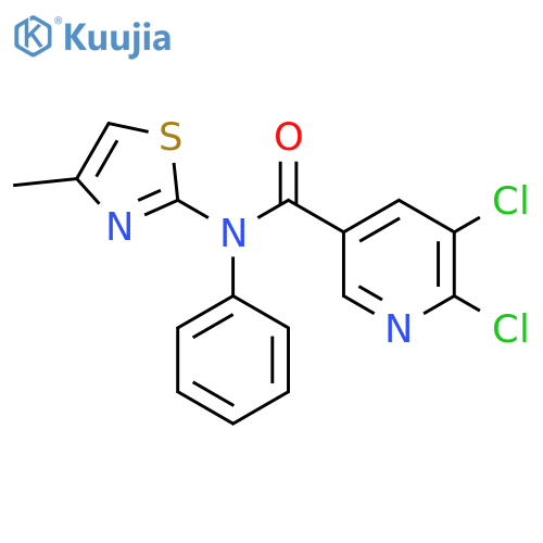 3-Pyridinecarboxamide, 5,6-dichloro-N-(4-methyl-2-thiazolyl)-N-phenyl- structure